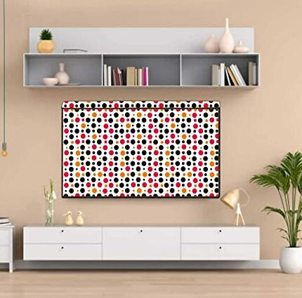 Wacky PVC Dustproof, Waterproof Printed LED TV Cover with Transparent Polythene Layer Compatible for 43 Inches Sony, Mi, Kodak LED TV (Multicolor)