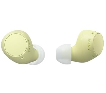 Sony WF-C510 Truly Wireless Bluetooth Earbuds with Mic, TWS, Up to 22 Hours Battery, Ambient Sound Mode, Small and Comfortable, IPX4- Yellow
