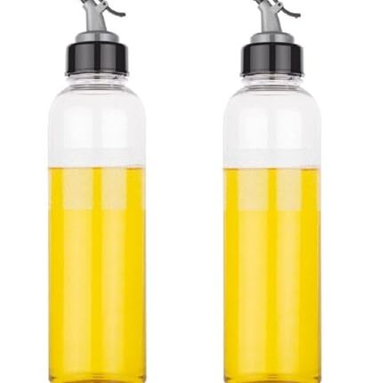 NARIYA Plastic Oil Dispenser Bottle for Kitchen Leakproof Cooking Oil Container Kitchen Tool (1000 Ml, Pack of 2)