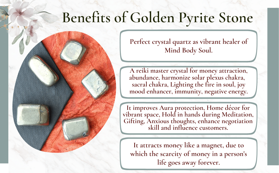 Benefits of Golden Pyrite Crystal Tumble Stone