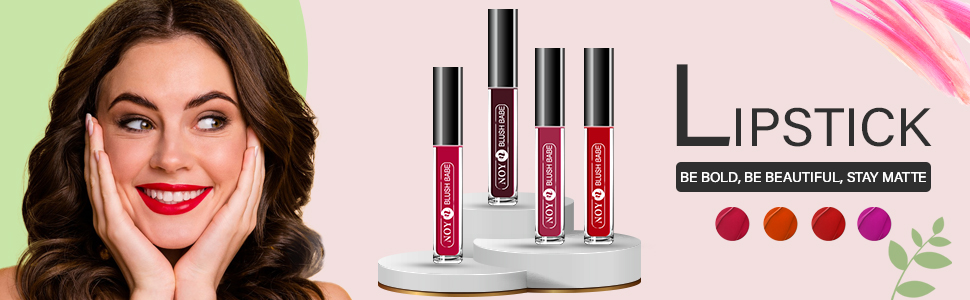 waterproof pure matte red liquid lipstick for girls