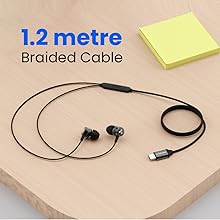 "Ambrane Type C wired earphones;type c earphone;c type earphones;headphone wired;earphone under 500