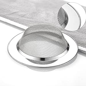 Skywalk Stainless Steel Strainer Kitchen Drain Basin Basket Filter Stopper, SPN-RECPP