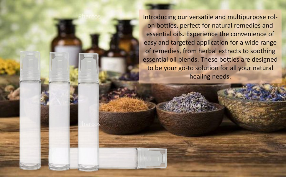 Roll-on bottles uses in natural extracts and herbs