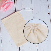 Natural Unbleached Reusable Cotton Sachet Bag