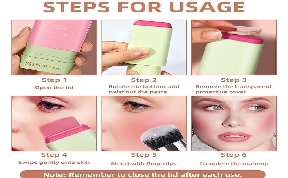 how to use blush stick