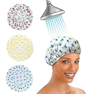 Reusable Waterproof Elastic Eva Free-Size Bathroom Shower hair protector head Caps 