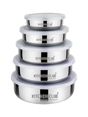 Stainless Steel Containers Set For Kitchen - Airtight &amp;amp; Leak proof Containers