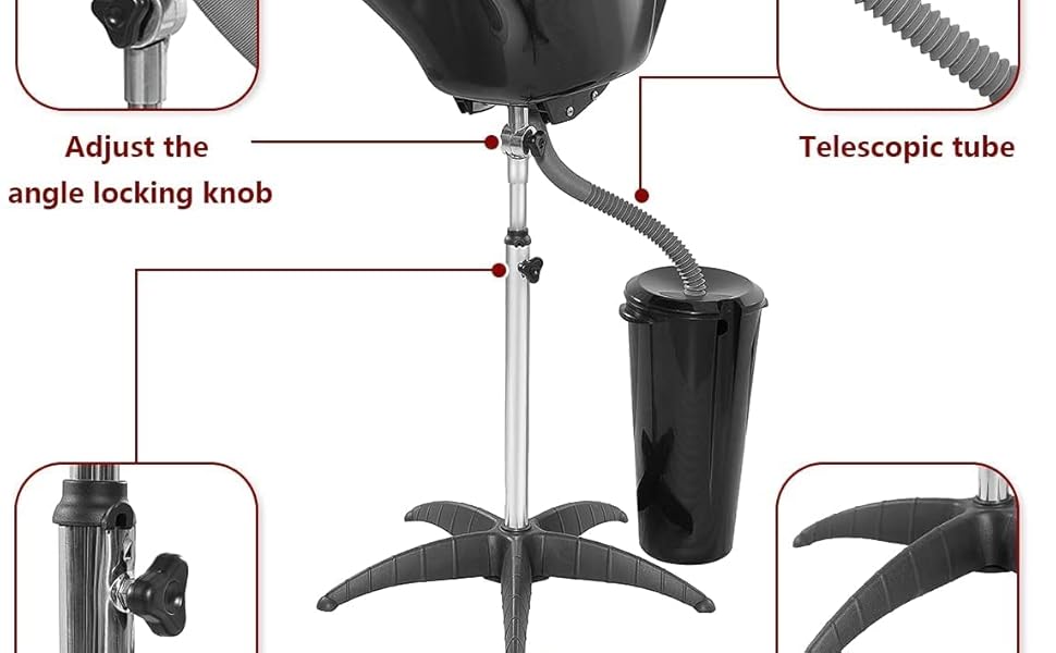 PROFESSIONAL SALOON hair wash salon portable SHAMPOOSTATION LEIGHTWEIGHT ADJUSTABLE stand basin