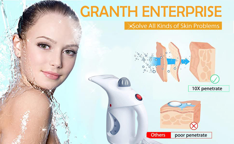 Facial Stamer,Steam Thermal Spa Steamer,Nano-Ionic Technology,trimmer for women