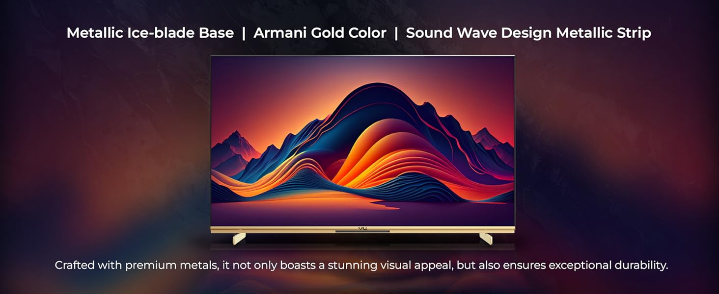 Armani Gold, Luxury Design, Metal Strip, Sound Wave Design