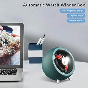 Automatic Rotating Watch Winder Box, Rotating Display Case Watch Holder