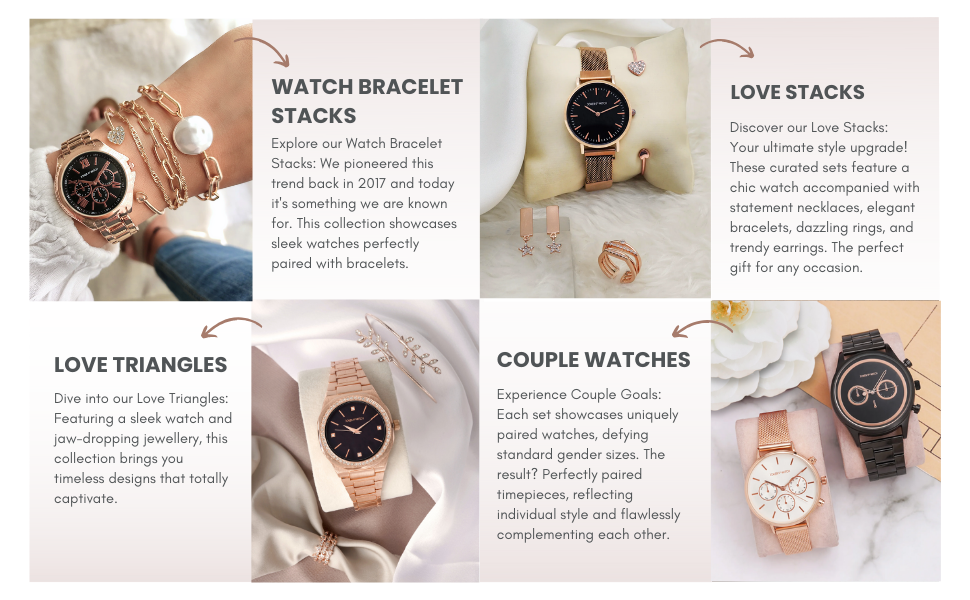 Watches for gifting gift sets watch and jewellery combo couple watches stacks