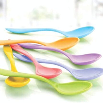 ABS Plastic Serving Spoon Laddles 12 Pieces Kitchen Utensil Set, Heat-Resistant Spoon Spatula Turner Scoop - Assorted Colour