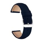 ACM Watch Strap Leather Belt Compatible with Boat Primia Smartwatch Casual Classic Band Blue