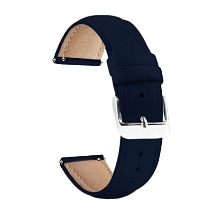 ACM Watch Strap Leather Belt Compatible with Boat Primia Smartwatch Casual Classic Band Blue