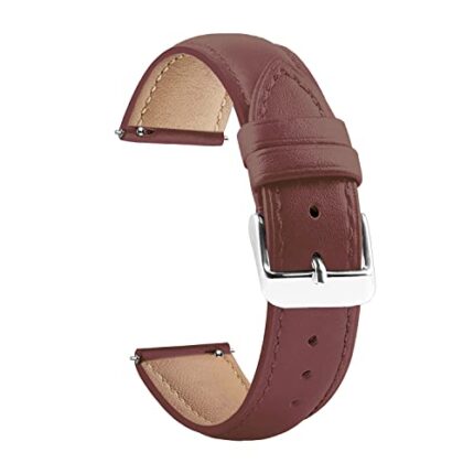 ACM Watch Strap Leather Belt Compatible with Samsung Galaxy Watch 3 41mm Smartwatch Casual Classic Band Brown