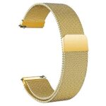 ACM Watch Strap Magnetic Loop 22mm compatible with Noise Colorfit Ultra 2 Smartwatch Luxury Metal Chain Band Champagne Gold