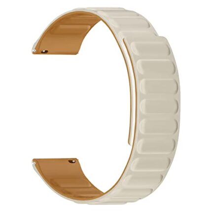 ACM Watch Strap Magnetic Silicone Loop Compatible with Mi Revolve Active Smartwatch Luxury Band White