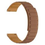 ACM Watch Strap Magnetic Silicone Loop Compatible with Samsung Galaxy Watch 4 Classic 46mm Smartwatch Luxury Band Brown