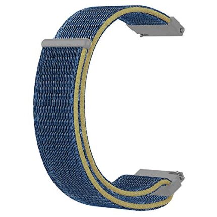 ACM Watch Strap Nylon Soft Loop 22mm compatible with Boat Flash Edition Smartwatch Sports Band Blue