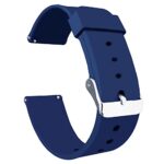 ACM Watch Strap Silicone Belt 20mm Compatible with Pebble Cosmos Smartwatch Casual Classic Band Blue