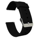 ACM Watch Strap Silicone Belt 20mm Compatible with Ptron Force X11 Smartwatch Casual Classic Band Black