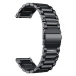 ACM Watch Strap Stainless Steel Metal 22mm Compatible with Xiaomi Mi Watch Revolve Smartwatch Belt Luxury Band Royal Black