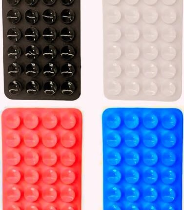 ALI SHIPPING Suction Phone Case Mount,Silicon Adhesive Phone Accessory for iPhone and Android, Hands-Free Fidget Toy Mirror Shower Phone Holder, Tiktok Videos and Selfies [Multicolor]