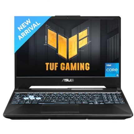 ASUS TUF Gaming F15 - AI Powered Gaming Laptop, Intel Core i5-11400H 11th Gen, 15.6-inch (39.62 cm) FHD 144Hz, (8GB/512GB SSD/4GB RTX 2050/Win 11/Office 21/Backlit/Black/2.30 kg),FX506HF-HN024WS