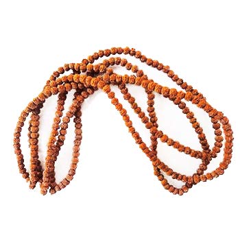 Achleshwar Original Lab Certified Unisex Rosary Nepali 108+1 Beads Rudraksha 5 Mukhi Mala for Wearing, Japa, Meditation, Chanting, Puja (Natural Brown, 4mm)