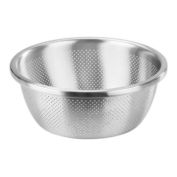 Alark Stainless Steel Strainer Rice Strainer with Mixing Bowls, Strainer Colander for Cleaning Fruits, Vegetables, and Beans Versatile Kitchen to Drain Bowl Cooked Pasta Washing Bowl Storage Basket