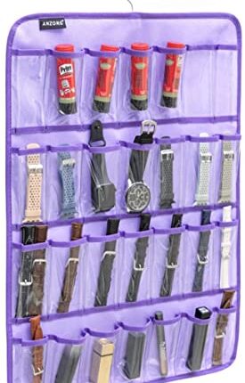 Any TIME Over The Door Watch Organizer (Purple, Non Woven)