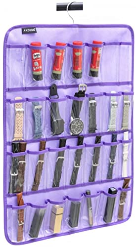 Any TIME Over The Door Watch Organizer (Purple, Non Woven)