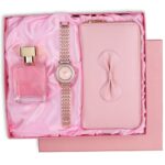 Avighna Analogue Womens Watch Gold, Silver, Pink Dial Pink Colored Strap Stainless Steel Material