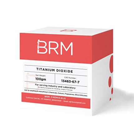 BRM Chemicals Titanium Dioxide Powder - 100 Grams For Soap Making, Shampoo Making, DIY Sunscreen - DIY Beauty Products, Make Up, Cosmetics & Personal Care For Face, Hair, Body