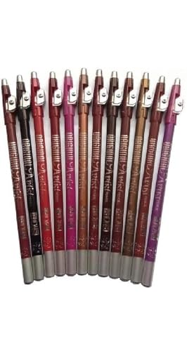 Beauty Bold Matte Lipliner Pencil Set | Long Stay | Smudge Free | Waterproof | Creamy Lip Liner Pencil Set of -12 (Multicolor)