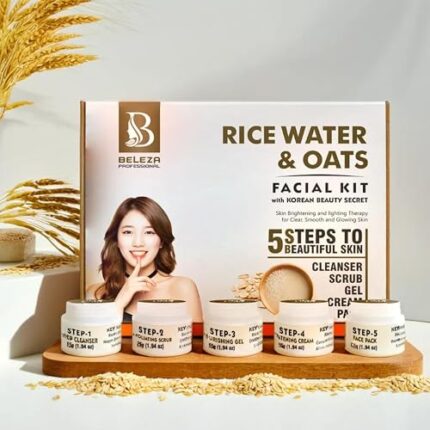 Beleza professional Rice Water & Oats Facial kit with Korean Beauty Secret (275 g)