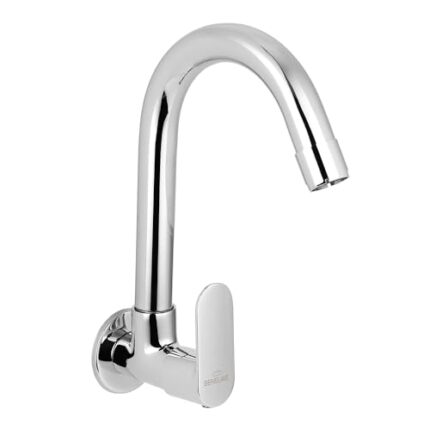 Benelave by Hindware Volga Faucet for Kitchen Sink | Brass Sink Tap with Chrome Finish | Wall Mounted