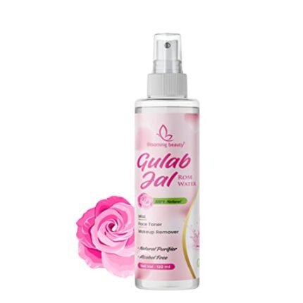 Blooming beauty Rose Petals Pure & Natural Rose Water | Gulab Jal – Spray Rose Water For Face | Rose Water for women (120ml Pack of 1)