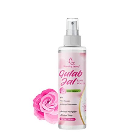 Blooming beauty Rose Petals Pure & Natural Rose Water | Gulab Jal – Spray Rose Water For Face | Rose Water for women (120ml Pack of 1)