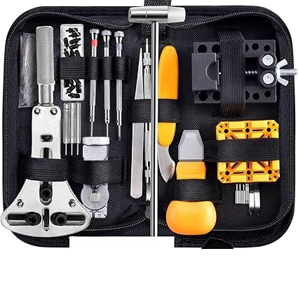 Bluedeal Watch Repair Kit, Bluedeal 187Pcs Watch Tool Kit with Watch Link Pin Remover Tools and Watch Back Case Removal Tools for Watch Strap Remover, Watch Battery Replacement, Watch Band Sizing, Watch Repair