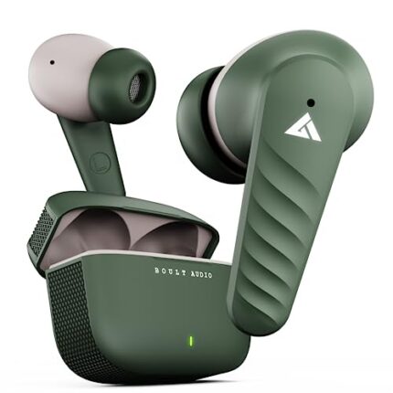 Boult Audio X10 Pro TWS Earbuds with 45H Playtime, Quad Mic Clear Calling, 50ms Xtreme Low Latency Gaming, 10mm Rich Bass Driver, Type-C Fast Charging, IPX5, 5.3 Bluetooth Wireless Ear Buds (Green)