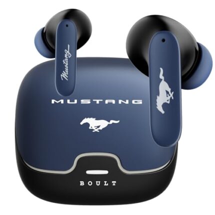 Boult x Mustang Derby Newly Launched Truly Wireless in Ear Earbuds with 100H Playtime, Built-in App Support, Dual Device Pairing, Quad Mic ENC, 45ms Low Latency, IPX5 Ear Buds TWS Bluetooth 5.4