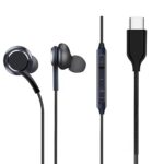 C-Type in-Ear Headphones Earphones Type C Earbuds Stereo A-K G for Samsung Galaxy S| A| M| F| Z Series/ S23/S22 Ultra/S21/21 fe/S20/M14 5G/M34/M54/M53 5g/M33/M13/A34/A54 Black