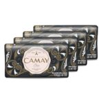 Camay Chic Citrus Beauty Soap with Aromatic Wood, Indulging French Fragrance, Moisturizing Bathing Body Soap with Nature’s Scent & Creamy Lather for Daily Skincare, 125g (Pack of 4)