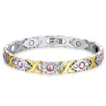 Charismatic Care Magnetic Bio Energy Titanium Bracelet for Women & Girls (Silver & Gold)