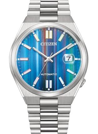 Citizen Stainless Steel Analog Multicolor Dial Men's Watch-Nj0151-53W, Band Color-Silver