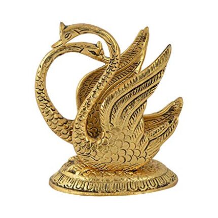 Collectible India Metal Swan Pair Showpiece Napkin Holder Tissue Paper Holders Stand for Dining Table Kitchen Office Use