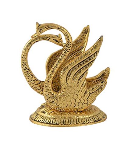 Collectible India Metal Swan Pair Showpiece Napkin Holder Tissue Paper Holders Stand for Dining Table Kitchen Office Use